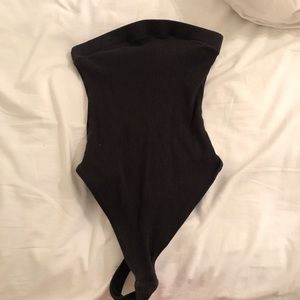 black strapless urban outfitters body suit